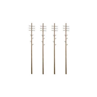 Peco LK747 O Gauge Telegraph Poles (Pack 4) - Image 1 of 2