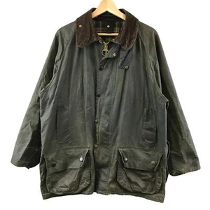 Barbour Classic Beaufort Wax Jacket Men's C42 Olive Waxed Cotton Barn Coat - Picture 1 of 13