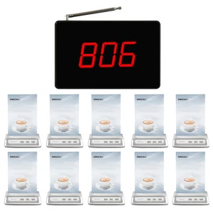 SINGCALL Wireless Calling System 1 Screen Receiver, 10 Buttons for Cafe, Bar - Picture 1 of 12