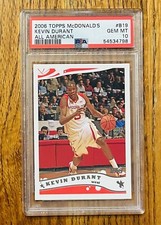 2006 TOPPS McDONALD'S ALL AMERICAN #B19 KEVIN DURANT RC PSA 10 GEM