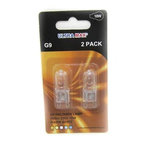 Pack of 2 G9 Halogen Office Capsule Light Lamp 190lm 230v 18w Warm White - Picture 1 of 3