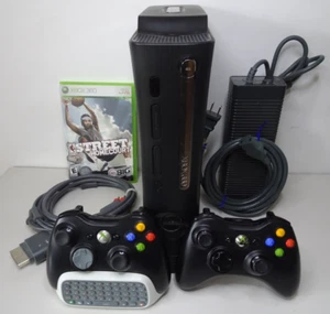 Xbox 360 250 GB Console with 2 Controllers + Game - Works Great - Picture 1 of 12