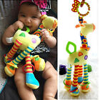 Cute Infant Baby Development Soft Giraffe Animal Handbells Rattles Handle To Th