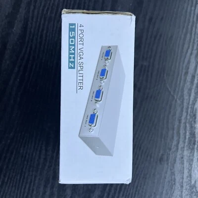 4 port VGA Splitter distributor 15HDF 150MHz Metal - Image 1 of 4