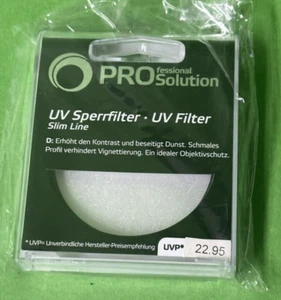 Pro Solution UV Sperrfilter Slim Line 58 mm UV Filter *NEU & OVP* - Picture 1 of 2