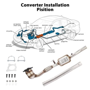 Front Catalytic Converter For Tiguan 1.4L 2.0L Turbo 2009-2017  2016 2015 2014 - Picture 1 of 17