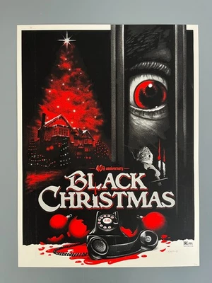 Black Christmas by Gary Pullin Art Print Poster 18x24 Mondo Bottleneck - Image 1 of 4