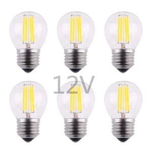 DC 12V Low Voltage LED Mini Globe Bulb, 4W Dimmable, E26 Medium Base, 2700K W... - Picture 1 of 6