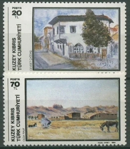 Türkisch-Zypern 1984 Gemälde Alte türkische Häuser Landschaft 151/52 postfrisch - Picture 1 of 1