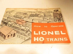 LIONEL POSGUERRA TRENES HO - LIBRO DE INSTRUCCIONES 1960 - EN MUY BUENA CONDICIÓN - B1B - Imagen 1 de 3
