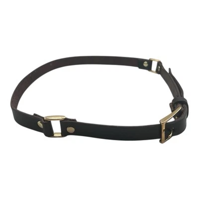 Women’s Brown Cowhide Handcrafted Leather Belt Connected With D Rings - Image 1 of 4