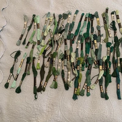 50+ DMC 6-Strand Embroidery Cotton 8.7yd- Mixed Yellow/Brown Several Lots Listed - Image 1 of 4