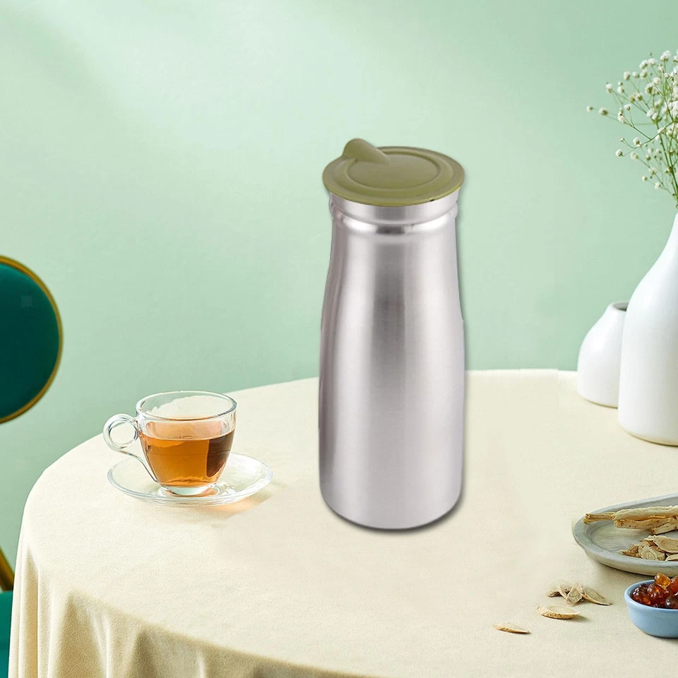 1.0 L Stainless Steel Iced Tea Pitcher 3.3x9inch Large Capacity Sturdy for Home - Image 1 of 1