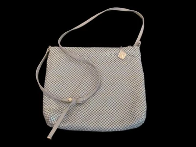 Vintage Whiting & Davis Gray Metal Mesh Purse Shoulder Bag Leather Strap - NWOT - Image 1 of 3