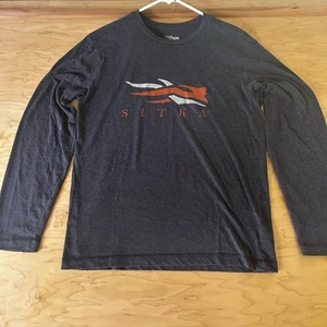 Sitka Gear Icon Long Sleeve Shirt Men’s Medium Gray Hunting Fishing EUC!! - Picture 1 of 8