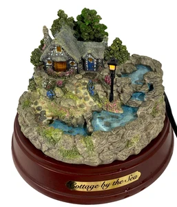 Thomas Kinkade Waterfall Cottage by the Sea Sculpture EVERYTHING WORKS - Picture 1 of 17
