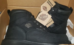 New HARLEY DAVIDSON Black Gavern CT Boots Comp Toe Work D93567 Motorcycle 7.5 M - Picture 1 of 5