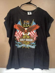 Harley-Davidson Vintage 1991 Tank T-Shirt "Born In The USA" Biker Size XL - Picture 1 of 7