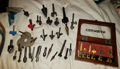 36  Router Bit Lot  Roundovers Cove Chamfer More! - Image 1 of 4
