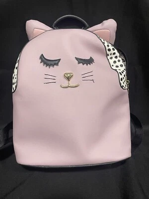 Mochila Luv Betsey by Betsey Johnson Rosa Blanco Dorado Gatito Gato Negro Polka Foto 1 de 4