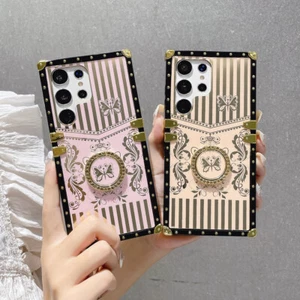 Glitzern Schutz Tasche mit Halterung Schmetterling Motiv Handyhülle für Samsung - Picture 1 of 10