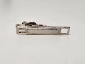 Tie Clip retro Style Swank silver tone slim vintage Tie Bar - Picture 1 of 6