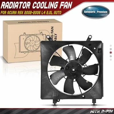Ventilador de refrigeração do radiador do motor com conjunto de cobertura para Acura RSX 2002-2006 L4 2.0L - Imagem 1 de 4
