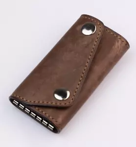 Astuccio portachiavi premium in pelle vegetale italiana. Organizer chiavi - Foto 1 di 5