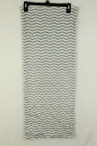 Gray White Striped Raised Minky Dot Baby Blanket Size 30 x 37 Reversible NWOT - Picture 1 of 4