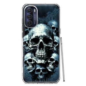 For Motorola Moto G Stylus 5G 2022 Shockproof Hybrid Case, Graveyard Death Skull - Picture 1 of 8