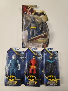 LOTE (4) FIGURAS BÁSICAS DC Comics 6"" BVS Batman Nightwing Freeze Robin error giro - Imagen 1 de 3