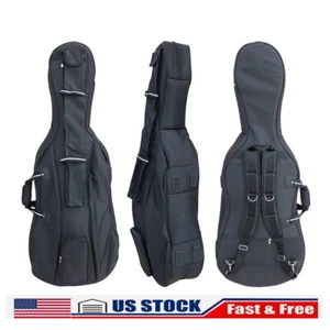 4/4 Size High Quality Black Cello Case Soft Bag with Multiple Pockets Strong Bag - Picture 1 of 12