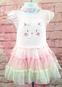 Nuovo! Little Me Tutu Popover vestito gattino e fascia gemelli o tripletta bambina - Foto 1 di 7