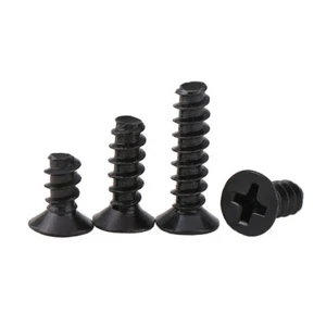 Phillips Flat Head Sheet Metal Flat Tail Self Tapping Screw - Black Zinc Plated - Picture 1 of 5