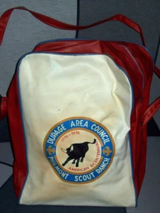 RARE! Vintage Vinyl BSA Boy Scouts Philmont Scout Ranch TOTE BAG ~ Bicentennial - Picture 1 of 3