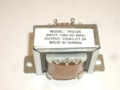 PHILMORE TR212R 120VAC TO 12VAC CENTER TAP CT 6V-0-6V 2A POWER TRANSFORMER  - Image 1 of 2