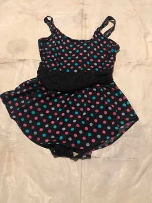 De colección Lands End Traje De Baño Vestido Mujer 14 Multicolor Lunares Foto 1 de 4