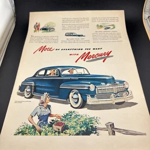 1955 Mercury Car Advertisement 💥 Vtg Print AD 10”X14” 💥 Man Cave Gift Boarded - Picture 1 of 2