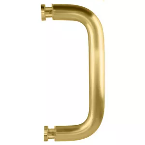 Satin Brass 6" Single-Sided Solid 3/4" Diameter Pull Handle Without Metal Wash - Picture 1 of 4