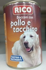 BOCCONCINI CANE SCATOLETTE CIBO UMIDO PER CANI RICO CON POLLO E TACCHINO...