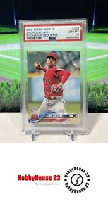 2018 Topps Update #US1 Shohei Ohtani Pitching In Red Jersey PSA 10 RC JA