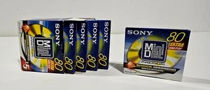 SONY MDW-80D RECORDABLE MD- 1 BOX / 5 MINIDISC PREMIUM- SEALED- MADE IN AUSTRIA - Foto 1 di 6