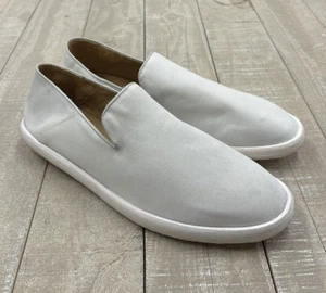 John Varvatos Slipper Loafer Leather Slip On Shoes In Light Grey (E) Size:9 - Picture 1 of 11
