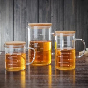 Glass Measuring Cups 250-1000ml Laboratory Beaker Beverage Preparation - Picture 1 of 13