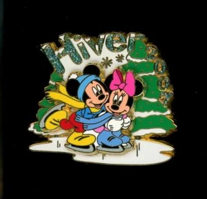 Prendedor DLRP DLP Paris Winter Hiver 2007 Mickey Minnie patinaje sobre hielo LE Disney 58906 - Imagen 1 de 1