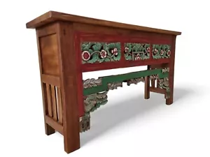 Teak Credenza Legno Massello Cassettiera Legno Antico Consolle Upcycling Bancone - Bild 1 von 7