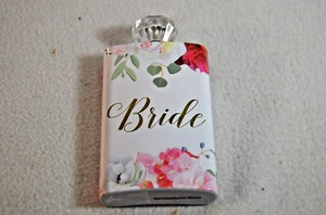 Frasco de novia blanco con flores nuevo - Imagen 1 de 6