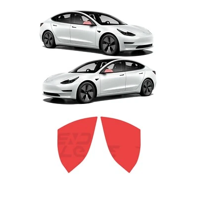 Para Modelo 3 2017-2023 ESPEJOS Precortado Pintura Protección Película Transparente Sujetador Kit PPF Foto 1 de 3