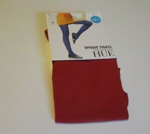 Hue Opaque Tights size 1 Deep Red 40 Denier perfect fit technology