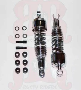 New 310mm Eye to Clevis Chrome Motorcycle Shocks Fit Suzuki GS650 GS750 GS850 - Picture 1 of 1